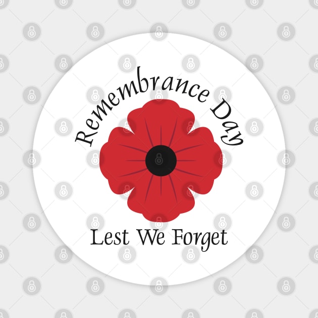 Remembrance Day. Lest We Forget Magnet by victorstore